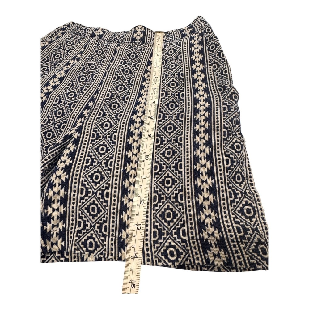 WAI-boho unisex S Blue Tribal Pattern Shorts Elastic Waist Casual with pockets - Picture 6 of 9